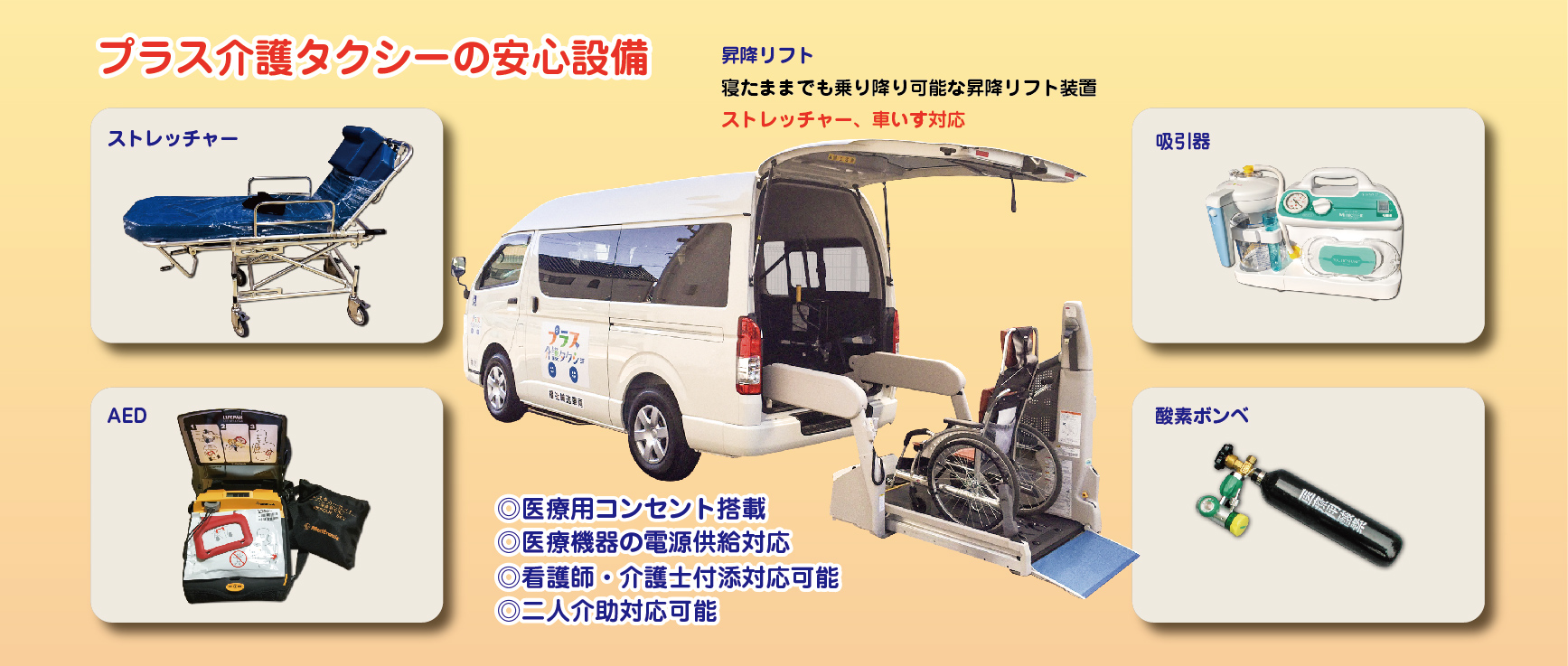 プラス介護タクシーのオプションサービス
